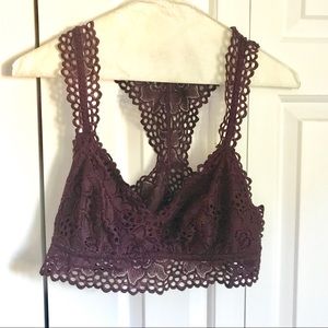 3 Bralettes! Burgundy, Black and Grey
